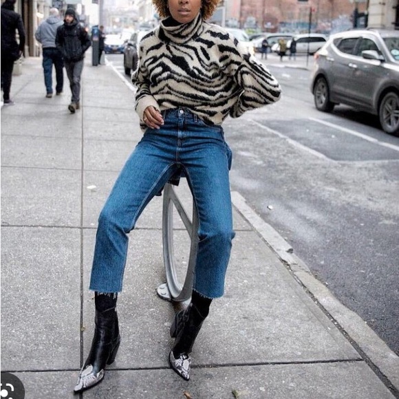 Vintage zebra pattern sequin wool/angora sweater size S - Picture 9 of 9